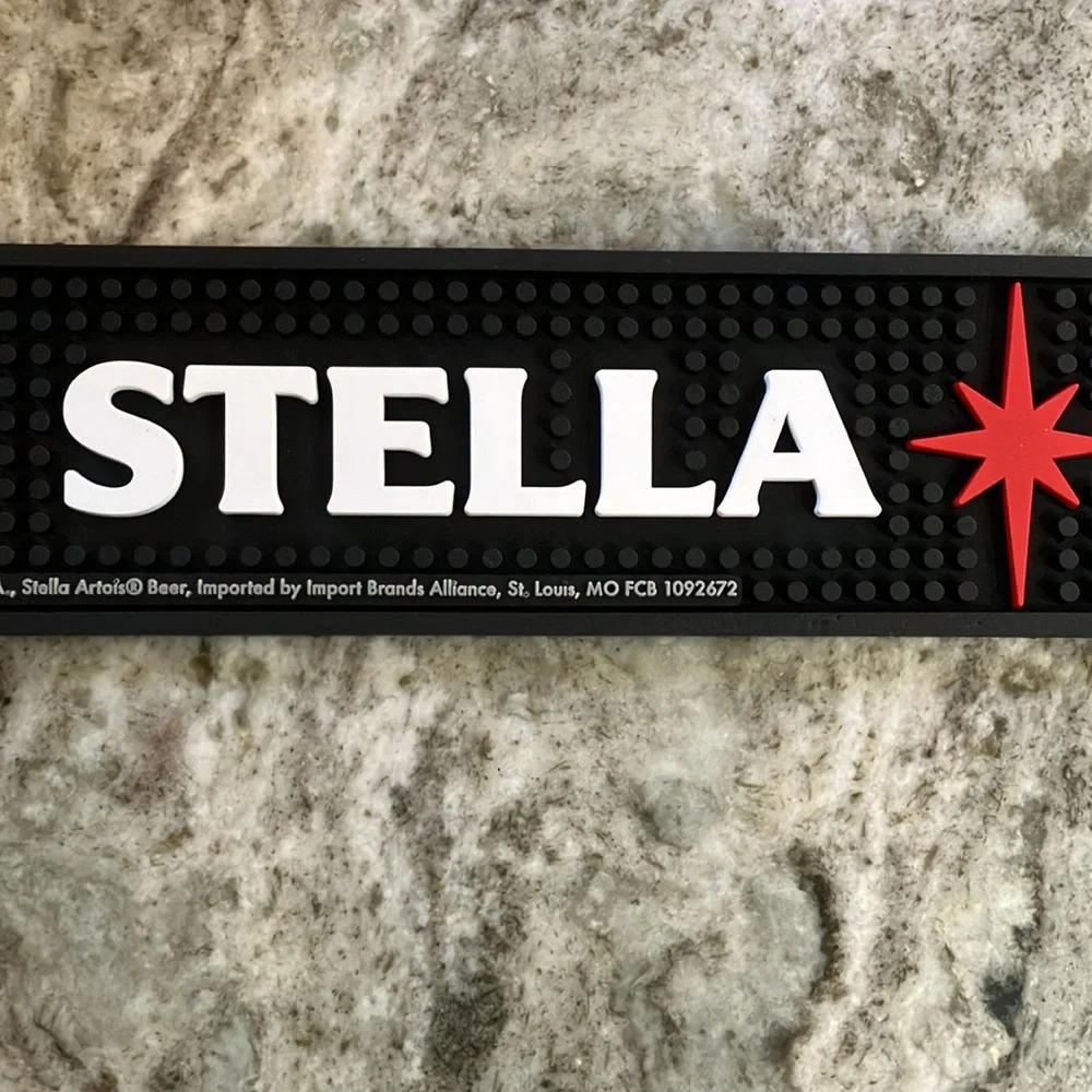 Stella Artois Star Drink Spill Bar Rail Mat NEW
